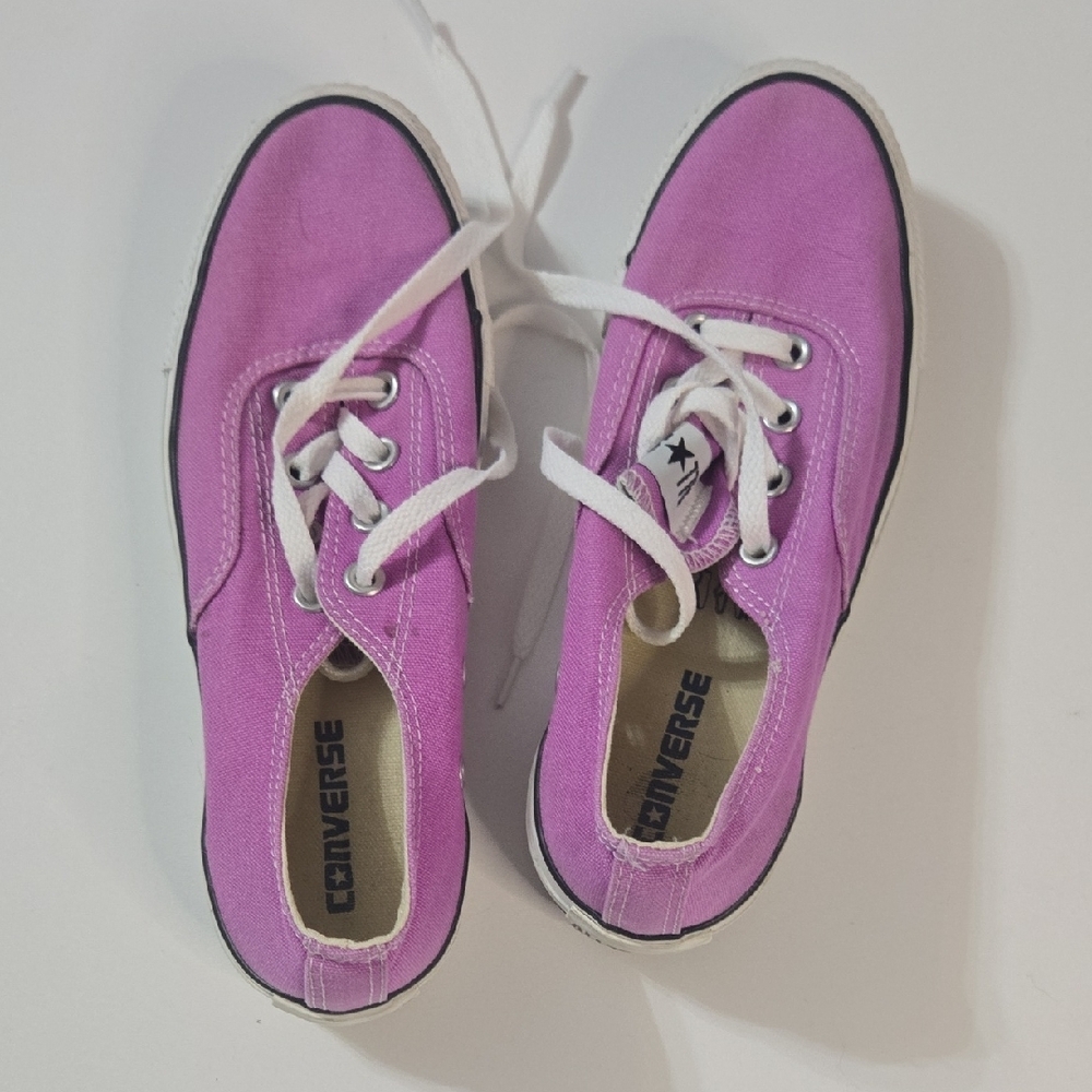 Converse Lilac Canvas Shoes with White Laces